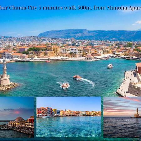 Center Manolia Dream 1 Bedroom Apartment 100M Away From The Beach Chania  Zewnętrze zdjęcie