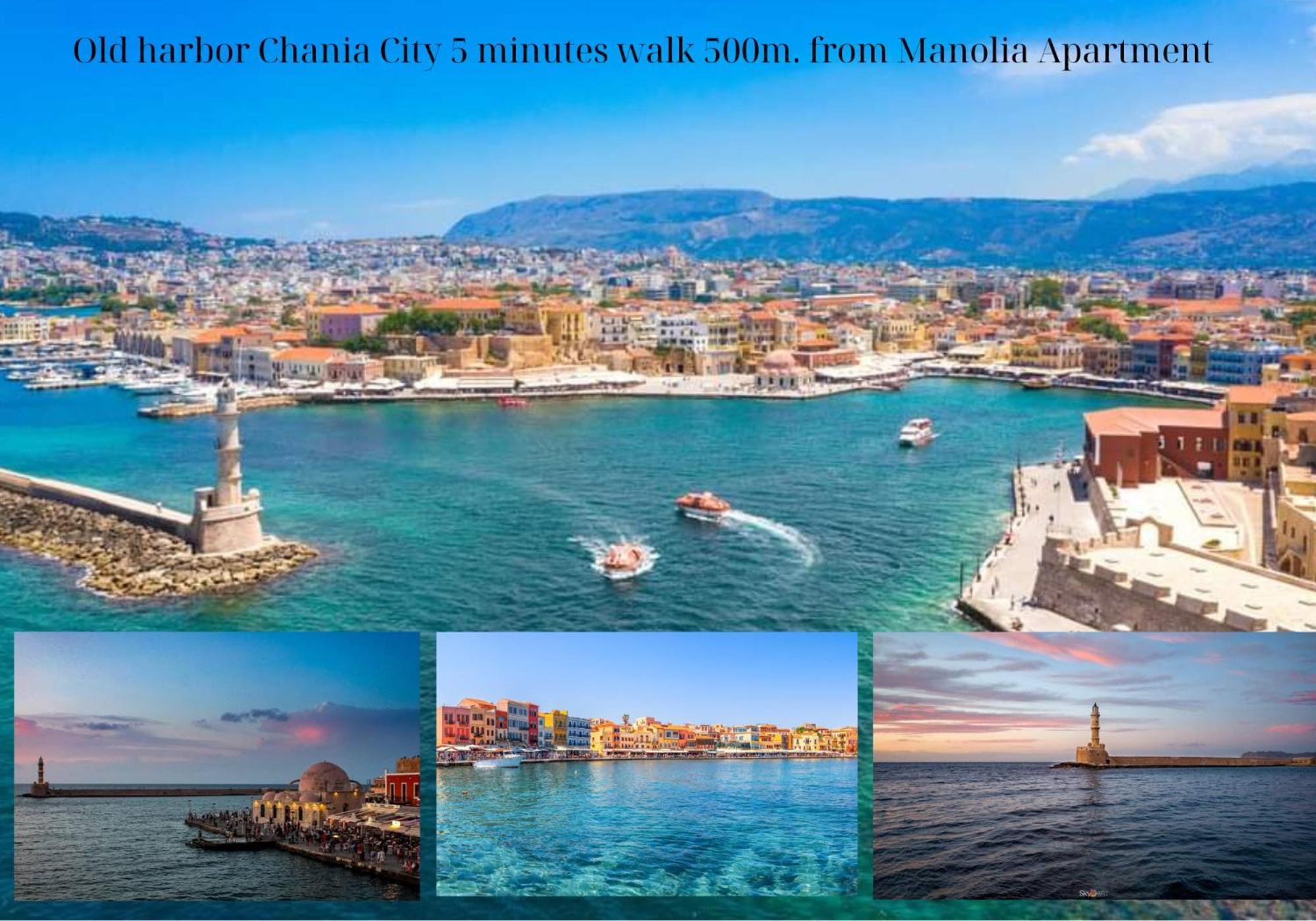 Center Manolia Dream 1 Bedroom Apartment 100M Away From The Beach Chania  Zewnętrze zdjęcie